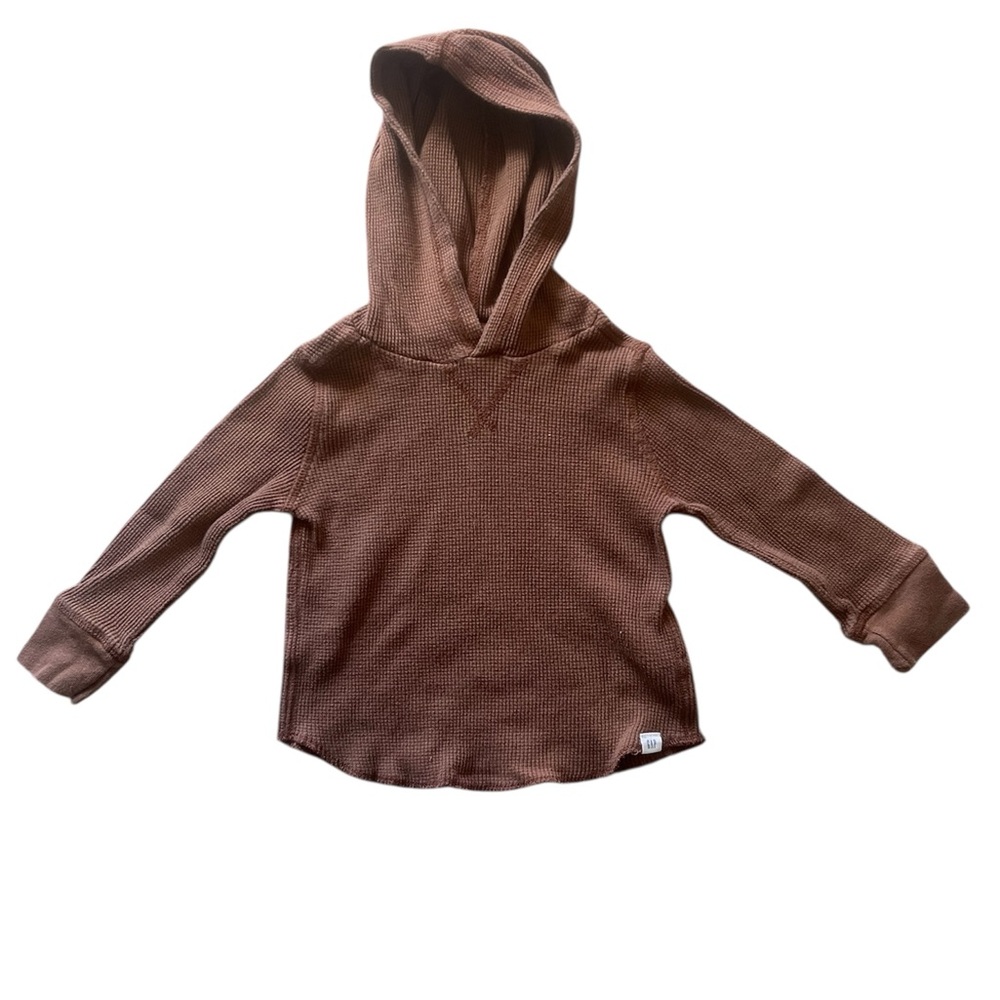 Baby Gap Boys Brown Waffle Knit Hoodie | 18-24 M